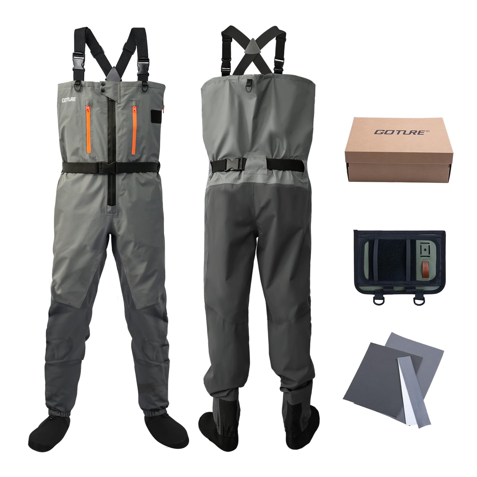 Goture 5 레이어 방수 낚시 사냥 가슴 와이더 남 - Fishing Waders Breathable 리뷰 및 가격