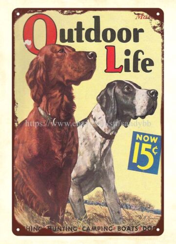 1936 OUTDOOR LIFE 매거진 사냥개 표지 금 - Hunting Dog Outdoor Shop 리뷰 및 가격