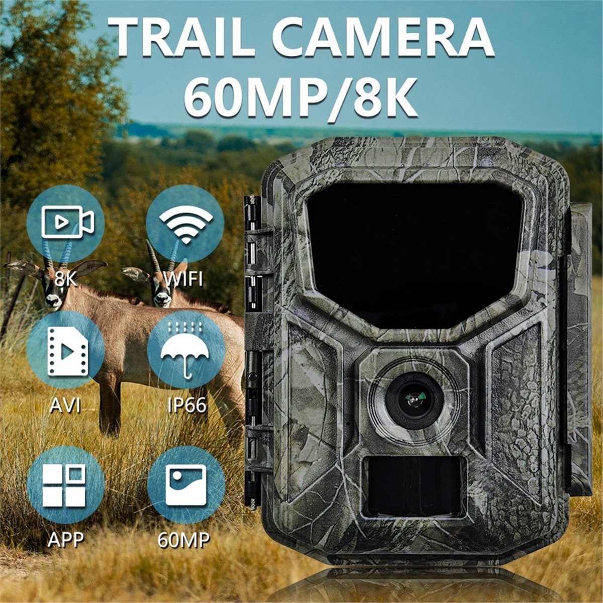 고화질 8K 사냥 카메라 HD 야생동물 WIFI 모니터 - Hunting Outdoor Rug 리뷰 및 가격