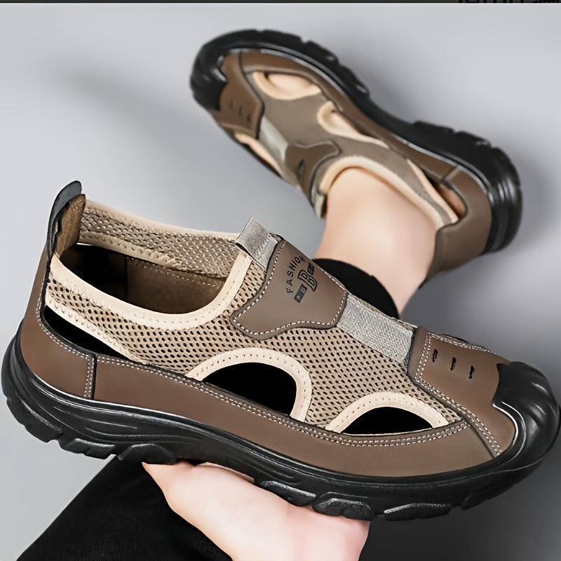 남성용 힐링 샌들 2026 신상 통기성 메쉬 가죽 슬립 - Fishing Waders Breathable 리뷰 및 가격