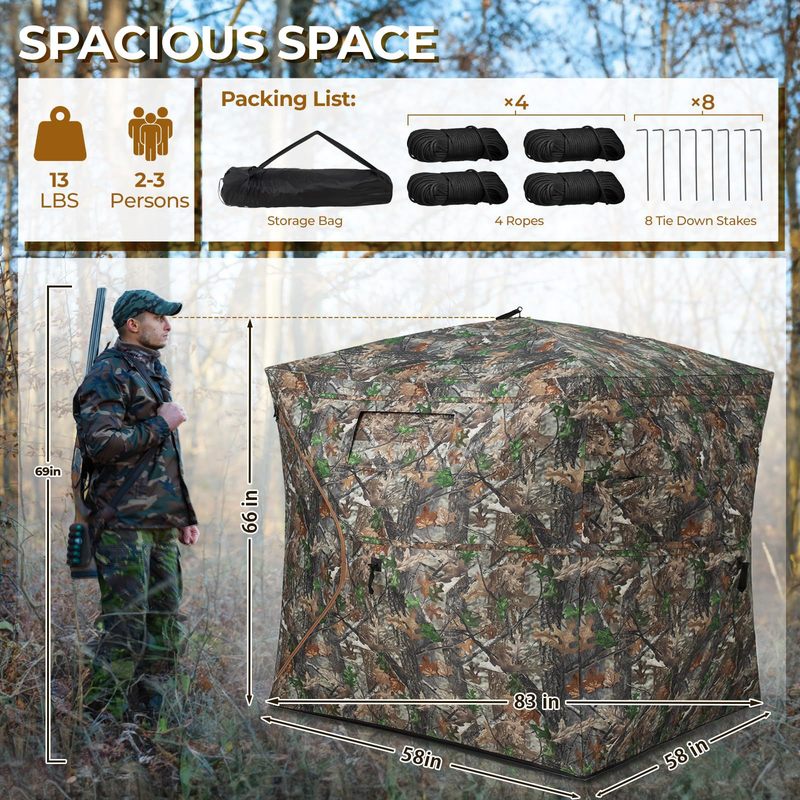 야외 위장 사냥 조류 관찰 퀵 오픈 캠핑 텐트 숲 관찰 - Hunting And Camping In Forest 리뷰 및 가격
